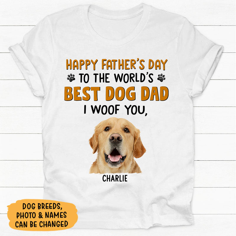 Happy Father's Day Best Dog Dad Lazy Dog, Personalized Shirt, Gifts for Dog Lovers