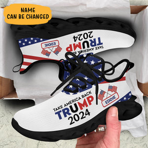 Trump Take America Back MaxSoul Shoes, Personalized Sneakers, Gift For Trump Fans, Election 2024