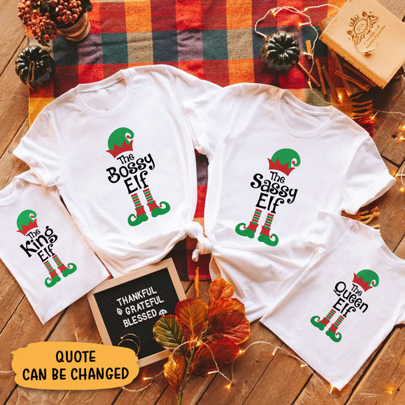 The Elf Crew Shirt, Personalized Family Shirt, Matching Family Santa Shirts, Christmas Gift Ideas