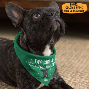 Official Cookie Tester, Personalized Bandana, Custom Gifts For Dog