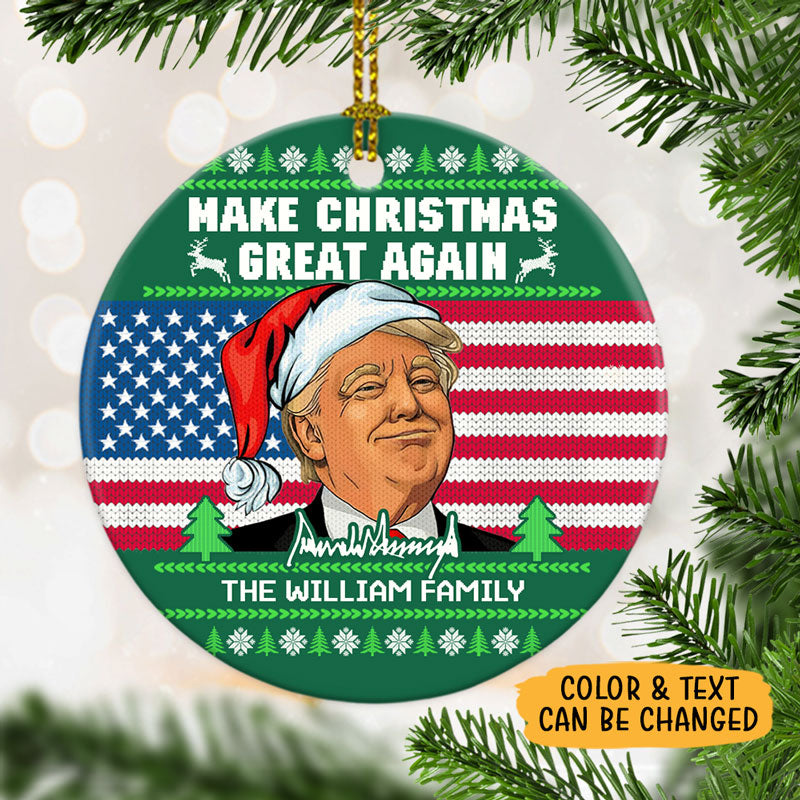 Trump Make Christmas Great Again, Personalized Ornaments, Trump Ornaments, Election 2024