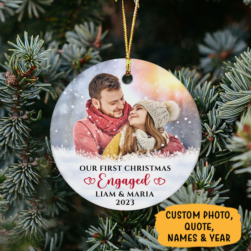 Our First Christmas Couple, Personalized Christmas Ornaments, Custom Photo Gift