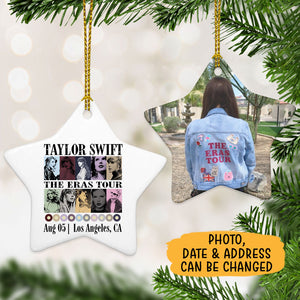 Eras Tour Ornament, Personalized Star Ornaments 2 Sides, Custom Photo