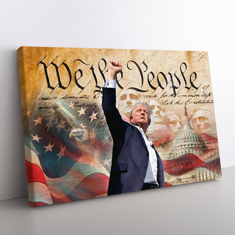 We The People, Trump Assassination Missed Shot, Trump Canvas, Election ...