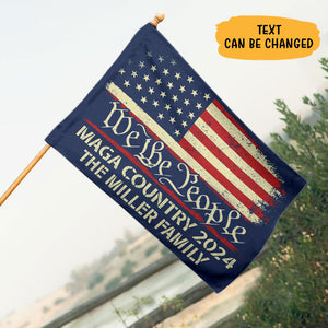 We The People MAGA Country Trump, Personalized House Flag, Gift For Trump Fans, Election 2024