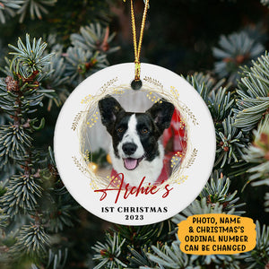 Dog Ornament, Personalized Christmas Ornaments, Custom Photo Gift