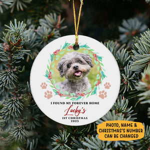 I Found My Forever Home, Personalized First Christmas Ornaments, Custom Photo Gift