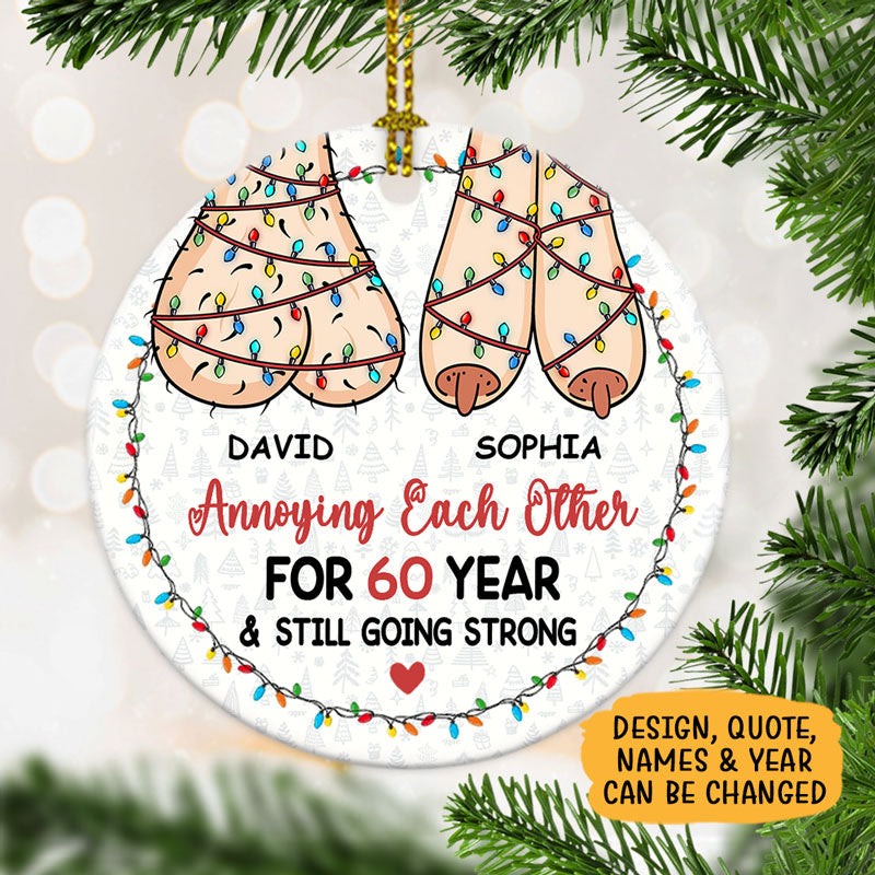 Growing Old Together, Personalized Ornaments, Anniversary Gifts, Funny Couple Christmas Ornament