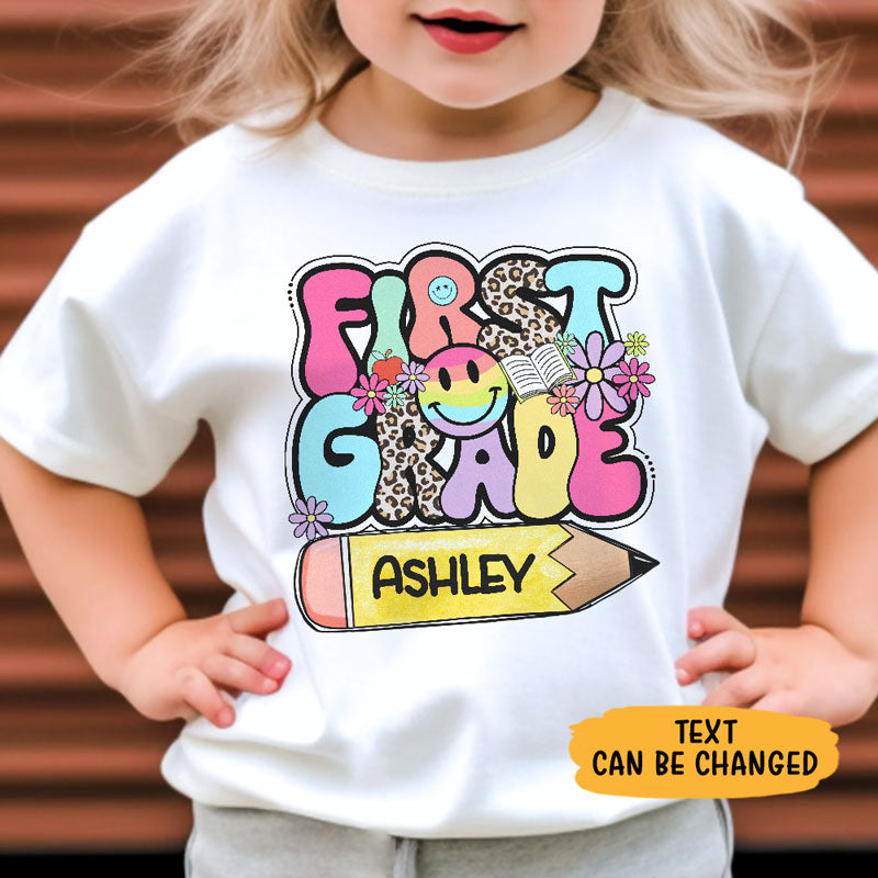 Hello First Grade, Back To School, Personalized Shirt, Gifts For Girl