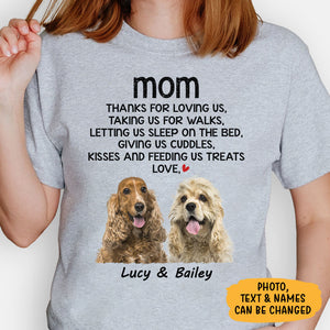 Thanks For Loving Me, Personalized Shirt, Gift for Dog Pet Lovers, Custom Photo