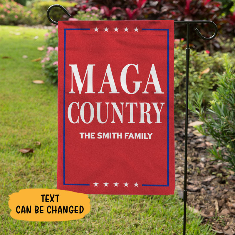 MAGA Country Trump Garden Flag, Personalized House Flag, Gifts For Trump Fans, Election 2024