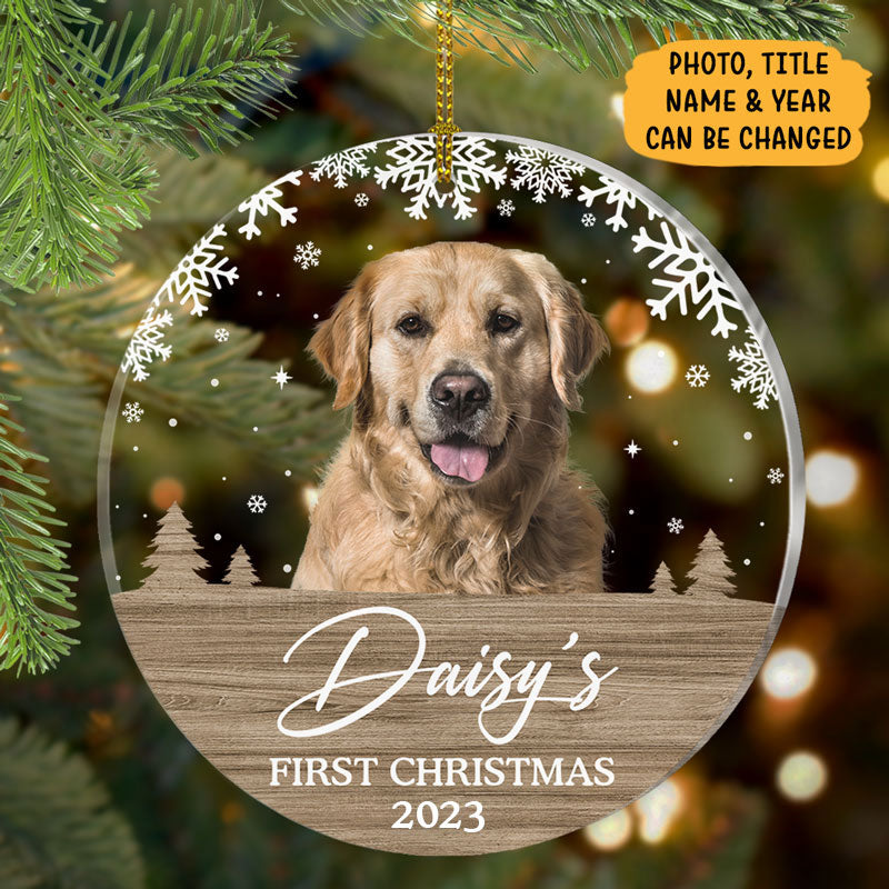 First Christmas, Personalized Ornament, Christmas Gifts for Pet, Custom Photo