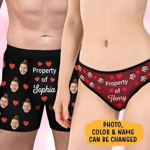 Property Of Husband, Personalized Brief, Funny Gift For Her, Custom Photo