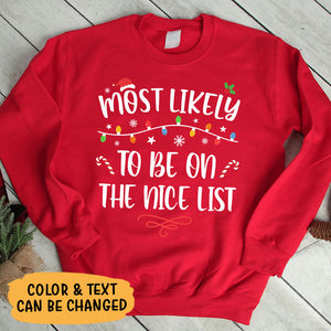 Most Likely To Shirt V2, Personalized Family Matching Shirt, Christmas Gifts For Family