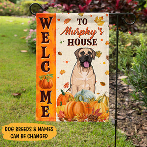 Welcome To The Dog House Fall Season, Personalized Garden Flags, Gifts For Dog Lovers