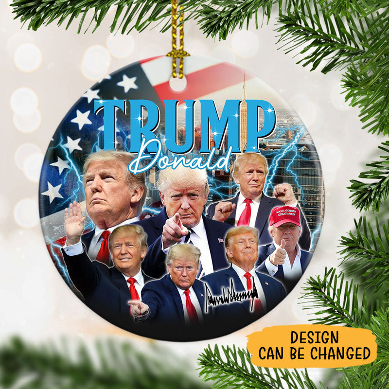 Trump Bootleg Vintage, Personalized Ornaments, Trump Ornament, Election 2024