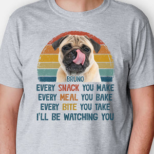 Every Snack You Make Retro, Personalized Shirt, Gift for Dog Lovers, Custom Photo