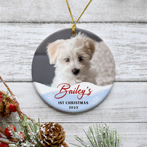 First Christmas Photo, Personalized Christmas Ornaments, Custom Photo Gift