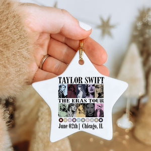 Eras Tour Ornament, Personalized Star Ornaments 2 Sides, Custom Photo