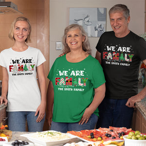 We Are Family, Personalized Family Shirt, Matching Family Santa Shirts, Christmas Gift Ideas