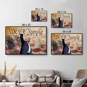 We The People, Trump Assassination Missed Shot, Trump Poster, Election 2024