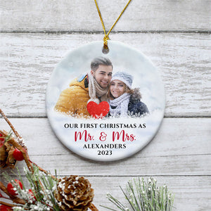 Our First Christmas Couple, Personalized Christmas Ornaments, Custom Photo Gift