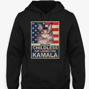 Childless Cat Ladies For Kamala Harris, Personalized Shirt, Custom Photo Election 2024