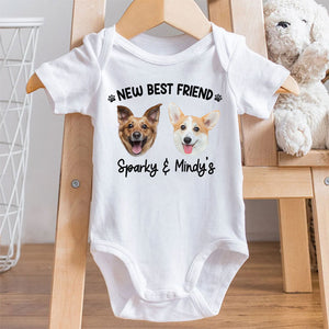 New Best Friend, Personalized Baby Clothes, Custom Baby Onesies, Baby Shower Gifts, Custom Photo