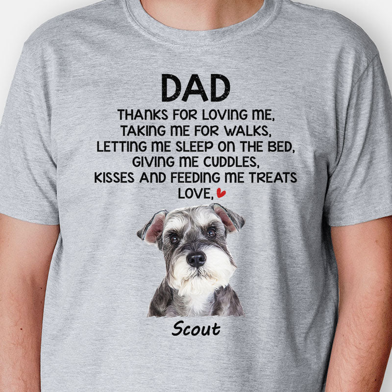 Thanks For Loving Me, Personalized Shirt, Gift for Dog Pet Lovers, Custom Photo