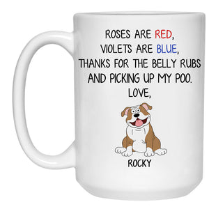 Roses Are Red Violets Are Blue Pop Eyed, Personalized Ceramic Mug, Gift For Dog Lovers