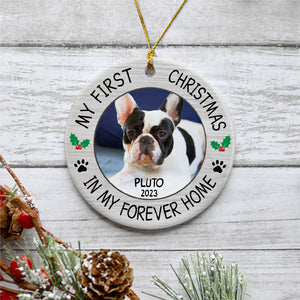 Pet Photo First Christmas, Personalized Ornaments, Custom Gift For Pet Lovers, Custom Photo