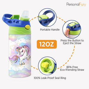 I'm Bringing Magic To School Unicorn, Personalized Water Bottle With Straw, Back To School Gift For Kid