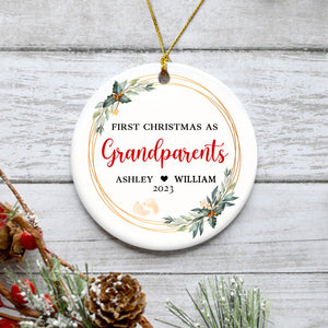 First Christmas as Grandparents, Personalized Ornaments, Custom Holiday Ornament