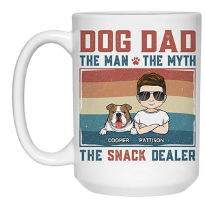 Dog Dad The Snack Dealer, Personalized Coffee Mug, Gift For Dog Lovers