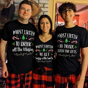 Most Likely To Shirt, Personalized Family Matching Shirt, Christmas Gifts For Family