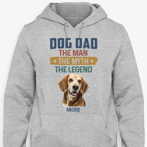 Dog Dad Dog Mom Myth Legend, Personalized Shirt, Gifts for Dog Lovers, Custom Photo