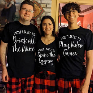 Most Likely To Shirt V3, Personalized Family Matching Shirt, Christmas Gifts For Family