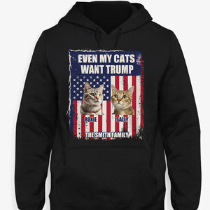 Even My Cat Wants Trump, Trump Homage Shirt, Personalized Shirt, Gift For Cat Lovers, Custom Photo, Election 2024