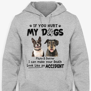 If You Hurt My Dog Peeking Dog, Personalized Shirt, Gifts for Dog Lovers, Custom Photo