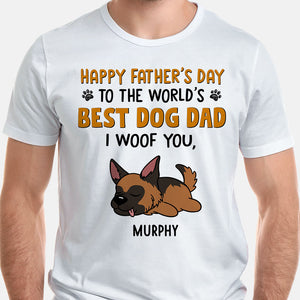 Happy Father's Day Best Dog Dad Lazy Dog, Personalized Shirt, Gifts for Dog Lovers