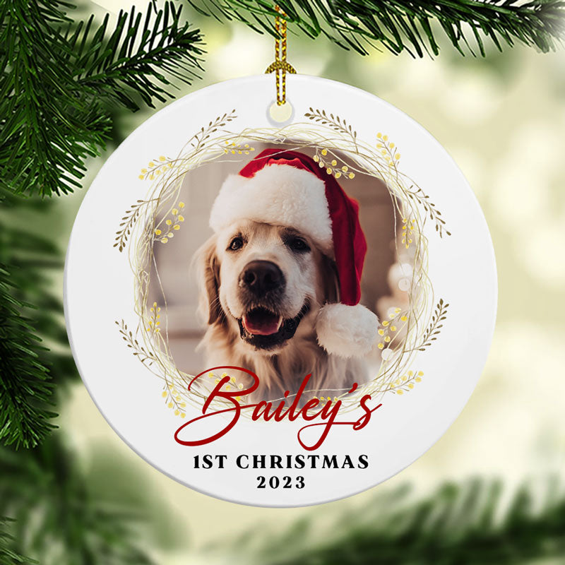 Dog Ornament, Personalized Christmas Ornaments, Custom Photo Gift