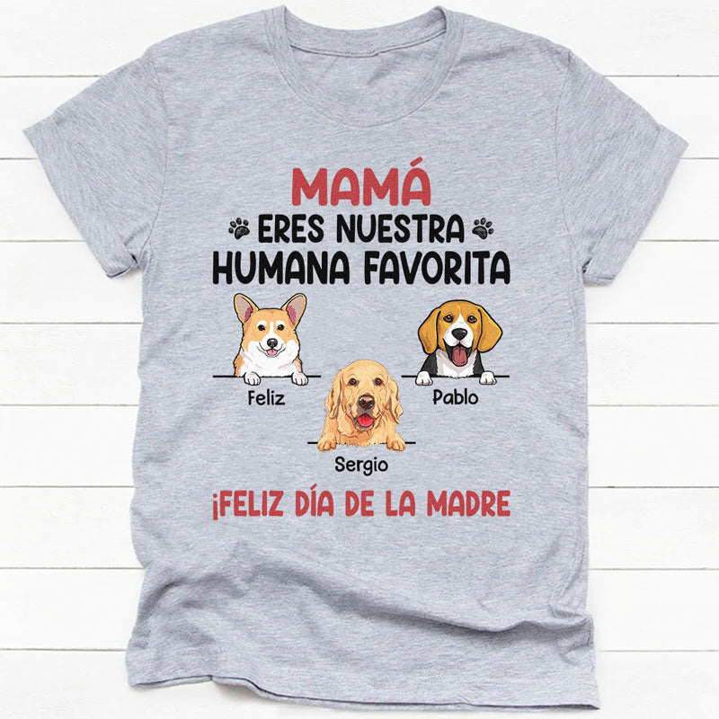 Camisetas Personalizadas, Eres Mi Humana Favorita, Camiseta Personalizada Para Amantes de los Perros, T Shirts Para Crea