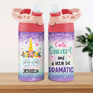 Sparkle Like A Unicorn, Personalized Water Bottle With Straw, Back To School Gift For Girl