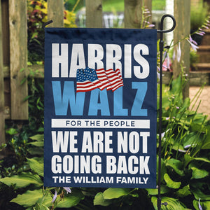 For The People We Are Not Going Back, Personalized House Flag, Gift For Kamala Harris Supporters, Election 2024