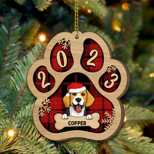 Dog Jingle Paw, Christmas Shaped Ornament, Custom Gift for Dog Lovers