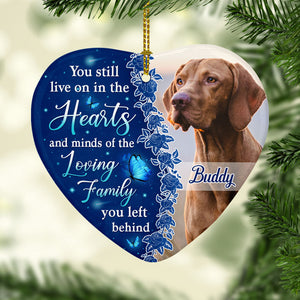 Live On In The Hearts And Minds, Custom Photo, Personalized Memorial Ornaments