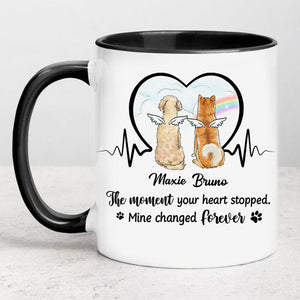 The Moment Your Heart Stopped, Personalized Accent Mug, Memorial Gift For Dog Lovers