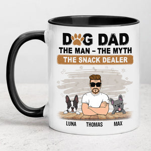 The Man The Myth The Snack Dealer, Personalized Coffee Mug, Gift For Dog Dad