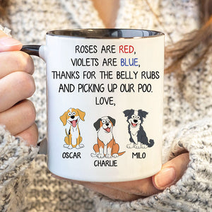 Roses Are Red Violets Are Blue Pop Eyed, Personalized Ceramic Mug, Gift For Dog Lovers