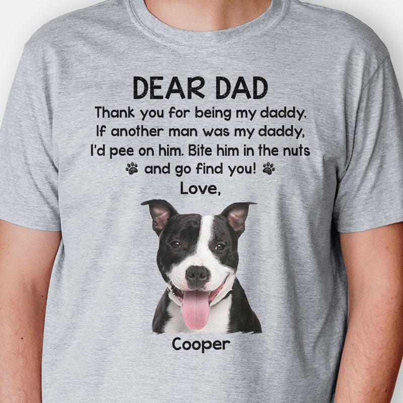 Thank You For Being My Daddy Custom Title, Personalized Shirt, Gift For Dog Lovers, Custom Photo